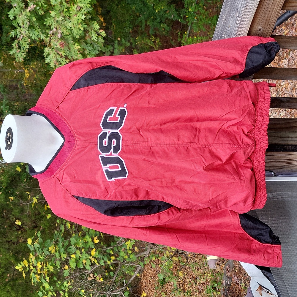USC Gamecocks starter shirt, garnet, black, embroidered, sz L 16-18, Baseball